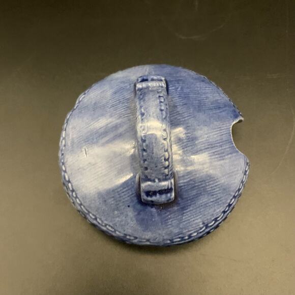 1970’s Sittre Ceramic Blue Jean Denim Lid Vintage (Replacement for Sugar bowl) - Picture 3 of 7